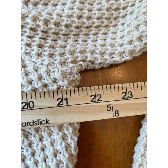 Anthropologie Emmelee Womens Cream Knit Open Cardigan Sweater Cottagecore - Picture 3 of 9
